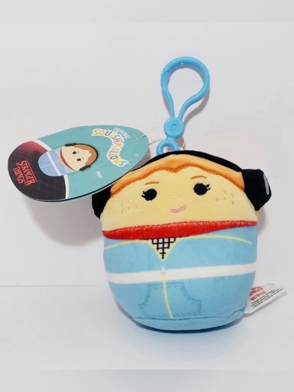 🆕 Squishmallows Stranger Things Max Plush With Backpack Bag Keychain Clip 3.75”